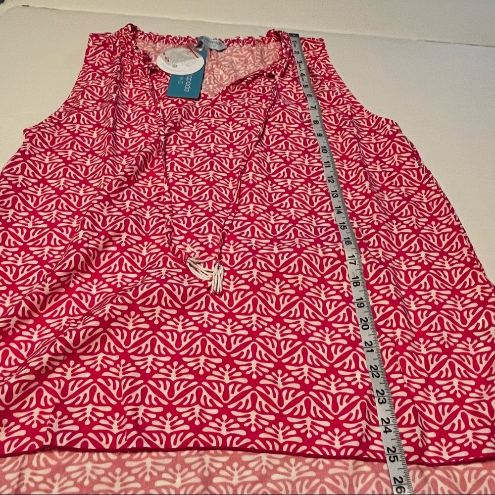 Escapada Living Womens SZ Large Sleeveless Colleen Top Tassel Turks Coastal NEW - Picture 8 of 11